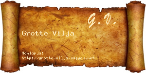 Grotte Vilja névjegykártya